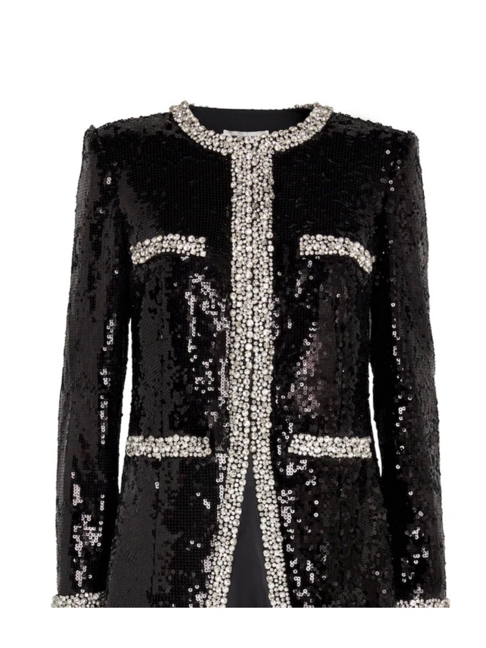 New with Tags Veronica Beard Alessia Pearl-Trim Sequin Jacket